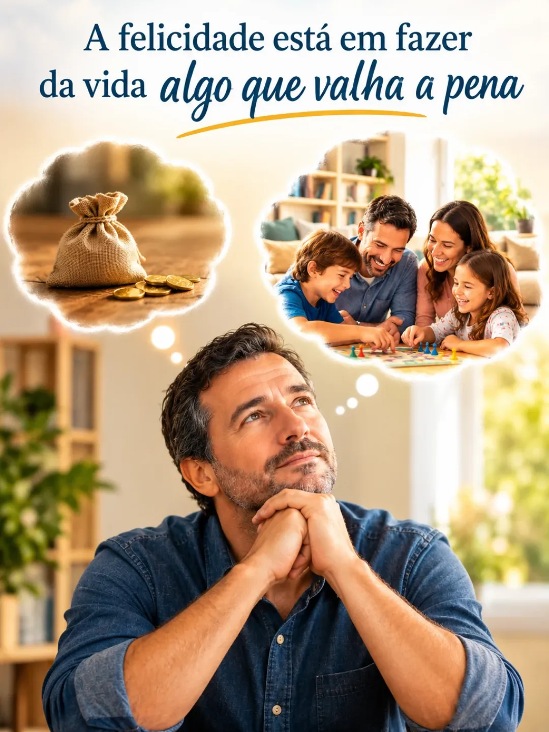 A felicidade está em fazer da vida algo que valha a pena