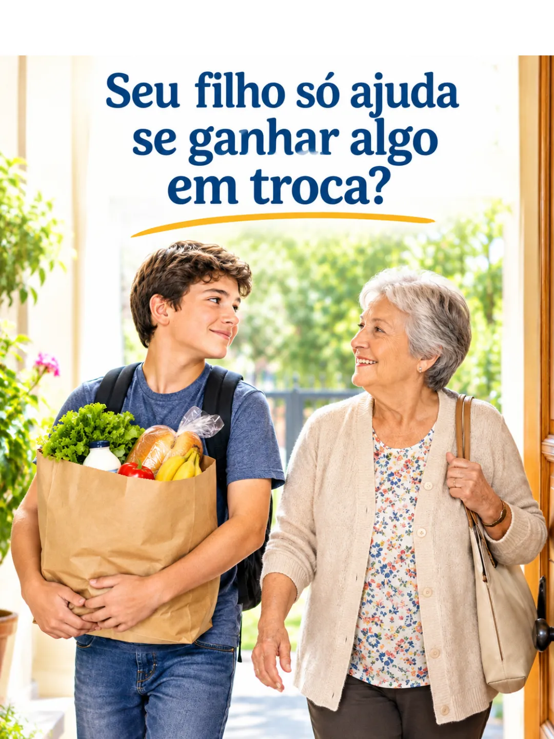 Seu filho só ajuda se ganhar algo em troca?